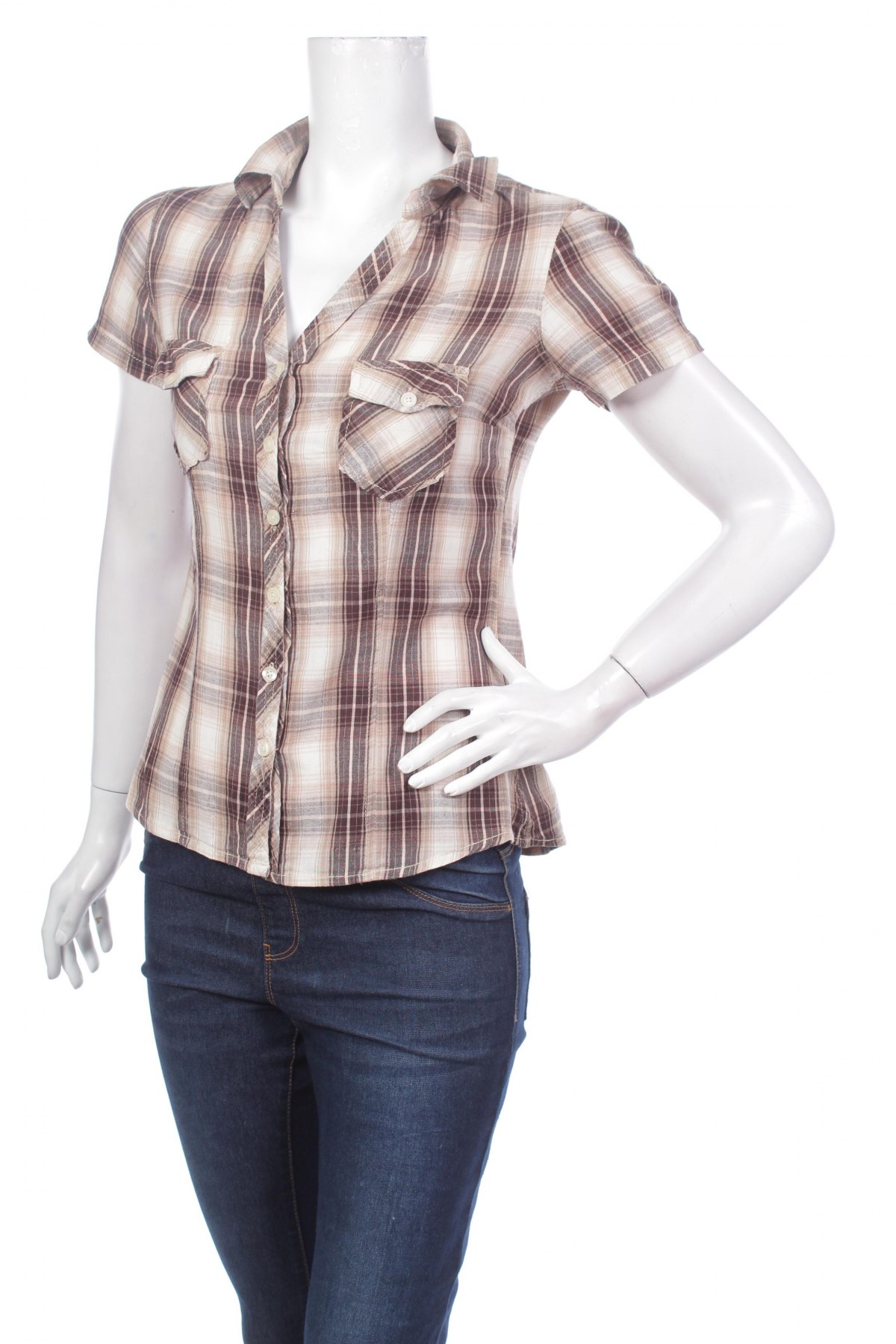 Γυναικείο πουκάμισο Terranova, Μέγεθος M, Χρώμα  Μπέζ, Τιμή 10,82 €