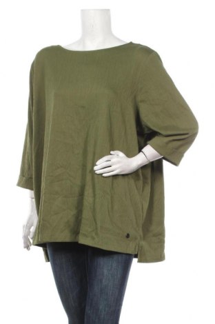 Дамска блуза Tom Tailor, Размер 3XL, Цвят Зелен, 52% памук, 47% полиестер, 1% еластан, Цена 24,15 лв.