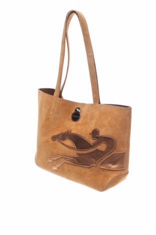 Γυναικεία τσάντα Longchamp, Χρώμα Καφέ, Φυσικό σουέτ, γνήσιο δέρμα, Τιμή 136,82 €