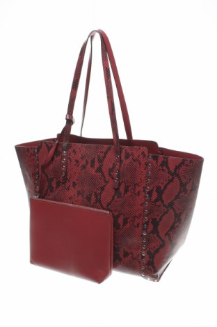 Дамска чанта Zara, Цвят Червен, Еко кожа, Цена 72,00 лв.
