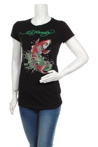 Γυναικείο t-shirt Ed Hardy, Μέγεθος M, Χρώμα Μαύρο, Βαμβάκι, Τιμή 22,08 €