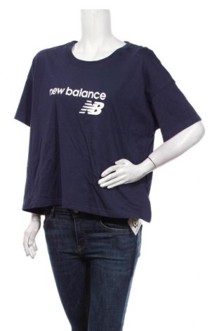 Damski T-shirt New Balance, Rozmiar XL, Kolor Niebieski, 60% bawełna, 40% poliester, Cena 97,23 zł
