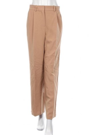 Дамски панталон Zara, Размер S, Цвят Бежов, 79% полиестер, 15% вискоза, 6% еластан, Цена 30,24 лв.
