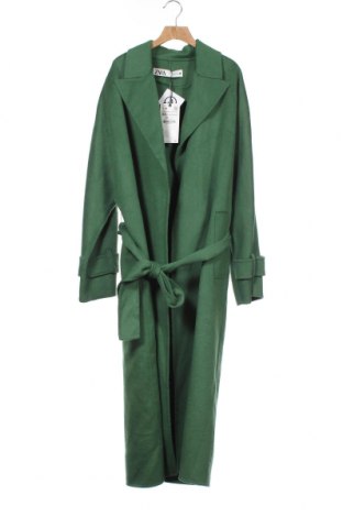 Palton de femei Zara, Mărime XS, Culoare Verde, 44% lână, 31% poliester, 25% viscoză, Preț 539,47 Lei