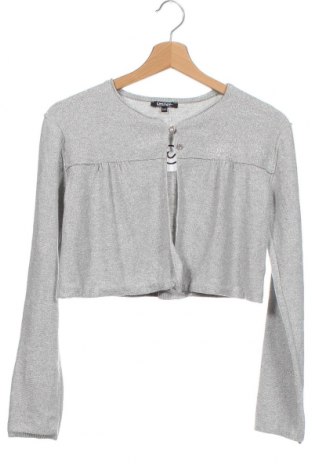 Kinder Strickjacke DKNY, Größe 13-14y/ 164-168 cm, Farbe Grau, 82% Baumwolle, 18% Polyester, Preis 23,66 €