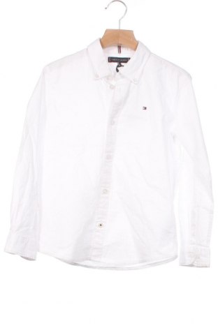 Детска риза Tommy Hilfiger, Размер 7-8y/ 128-134 см, Цвят Бял, 97% памук, 3% еластан, Цена 68,37 лв.