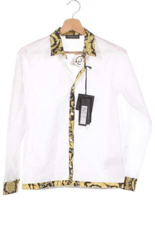 Детска риза Versace, Размер 11-12y/ 152-158 см, Цвят Бял, Памук, Цена 155,60 лв.