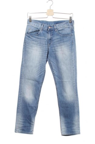 Dziecięce jeansy H&M, Rozmiar 11-12y/ 152-158 cm, Kolor Niebieski, 99% bawełna, 1% elastyna, Cena 45,74 zł