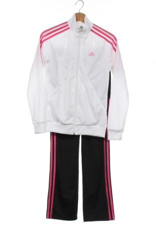 Kinder Trainingsanzug Adidas, Größe 13-14y/ 164-168 cm, Farbe Weiß, Polyester, Preis 43,14 €