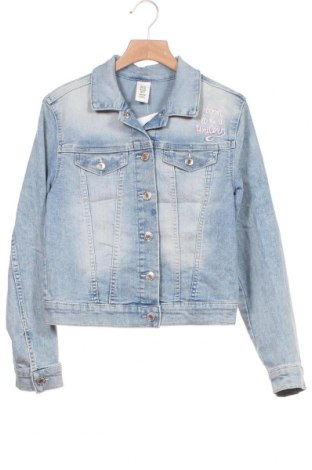 Kinder Jeansjacke H&M, Größe 9-10y/ 140-146 cm, Farbe Blau, 79% Baumwolle, 19% Polyester, 2% Elastan, Preis 21,89 €