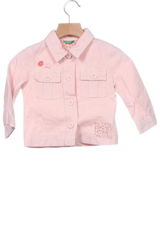 Παιδικό τζίν μπουφάν United Colors Of Benetton, Μέγεθος 12-18m/ 80-86 εκ., Χρώμα Ρόζ , Βαμβάκι, Τιμή 21,04 €