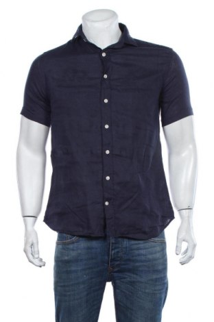 Ανδρικό πουκάμισο Hackett, Μέγεθος S, Χρώμα Μπλέ, Λινό, Τιμή 20,60 €