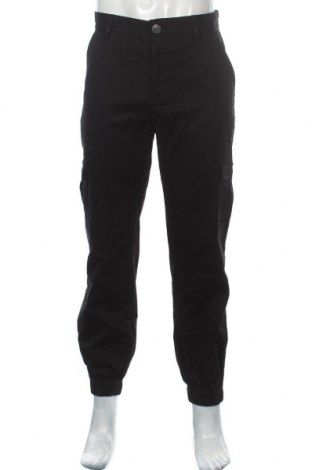 Мъжки панталон Dan Fox X About You, Размер L, Цвят Черен, 98% памук, 2% еластан, Цена 37,62 лв.