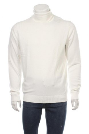 Мъжки пуловер Pier One, Размер M, Цвят Бял, 80% памук, 20% полиамид, Цена 20,65 лв.