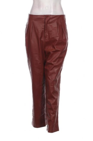 Γυναικείο παντελόνι δερμάτινο Who What Wear, Μέγεθος M, Χρώμα Κόκκινο, Τιμή 6,97 €