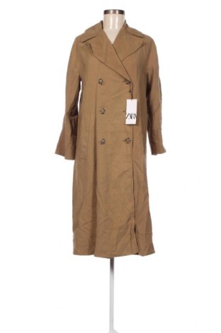 Дамски шлифер Zara, Размер S, Цвят Бежов, Цена 16,23 лв.