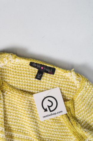Детски пуловер Derek Heart, Размер 12-13y/ 158-164 см, Цвят Жълт, Цена 6,21 лв.