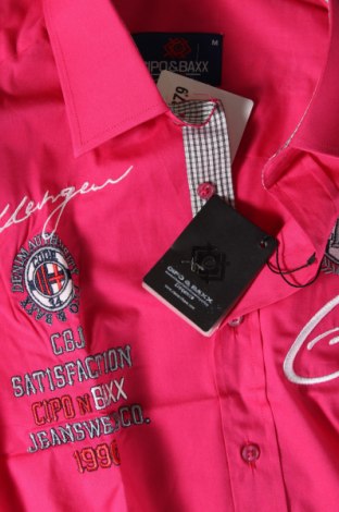 Pánská košile  Cipo & Baxx, Velikost M, Barva Růžová, Cena  163,00 Kč