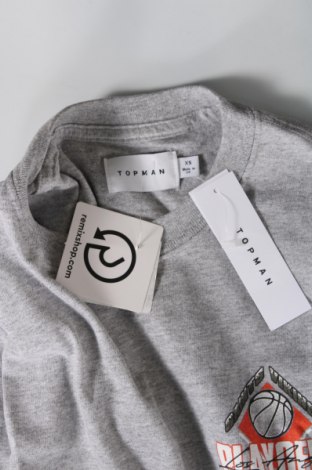Herren T-Shirt Topman, Größe XS, Farbe Grau, Preis 14,95 €