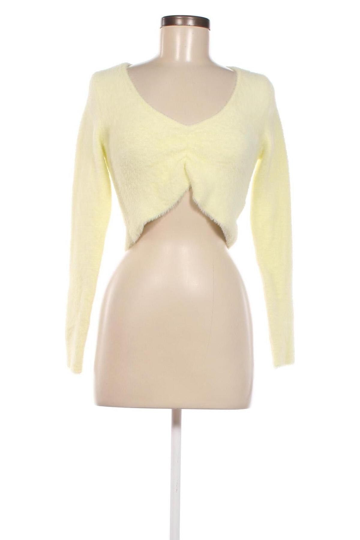 Γυναικείο πουλόβερ Bershka, Μέγεθος L, Χρώμα Κίτρινο, Τιμή 6,16 €