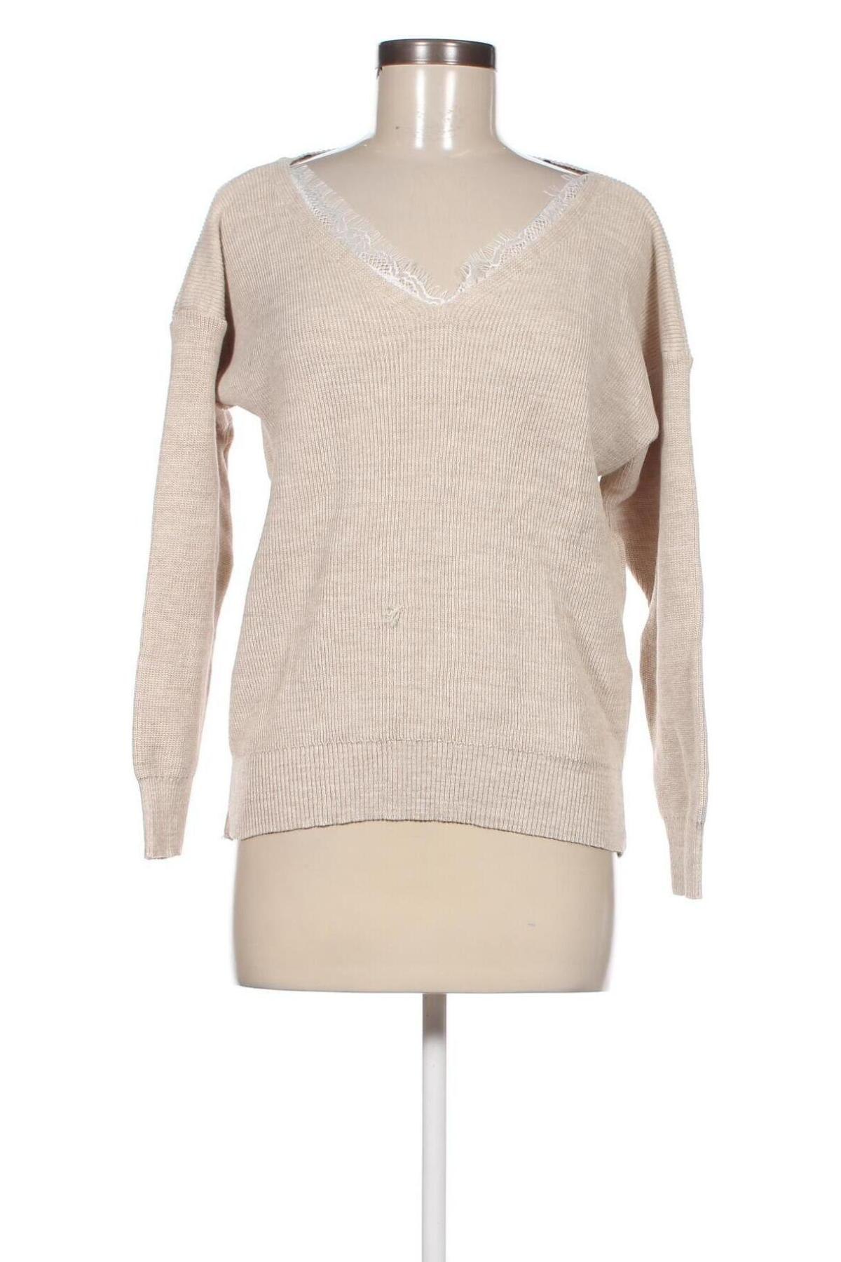 Дамски пуловер New Laviva, Размер M, Цвят Бежов, Цена 11,31 лв.
