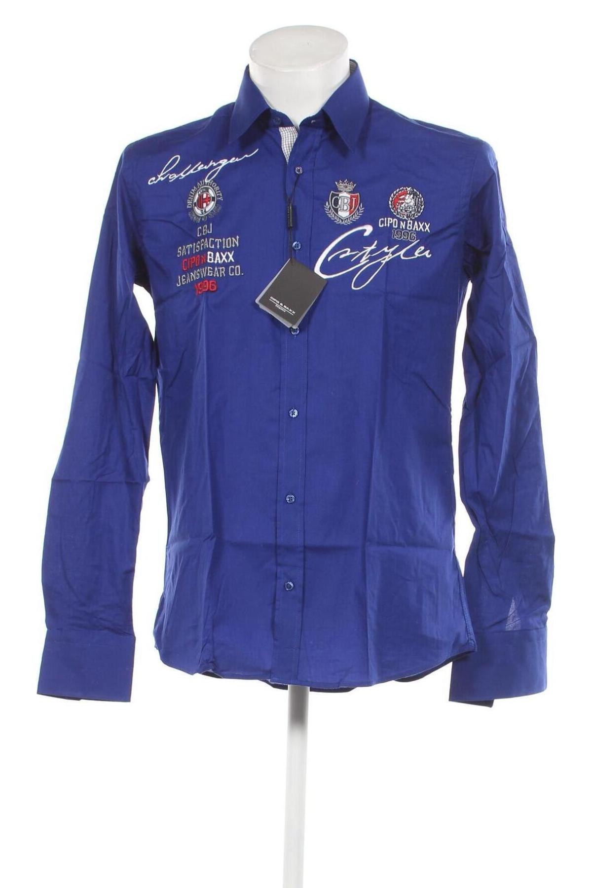 Pánska košeľa  Cipo & Baxx, Veľkosť M, Farba Modrá, Cena  60,31 €
