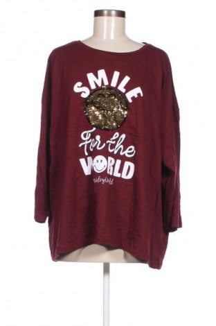 Дамска блуза Smiley World, Размер 5XL, Цвят Червен, Цена 17,10 лв.