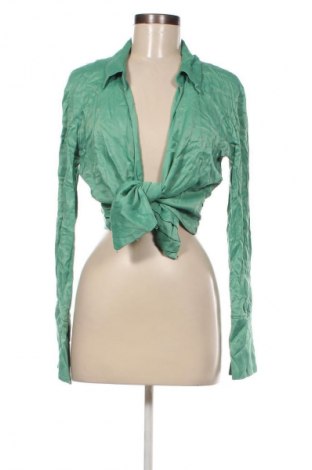 Дамска блуза Zara, Размер M, Цвят Зелен, Цена 43,36 лв.