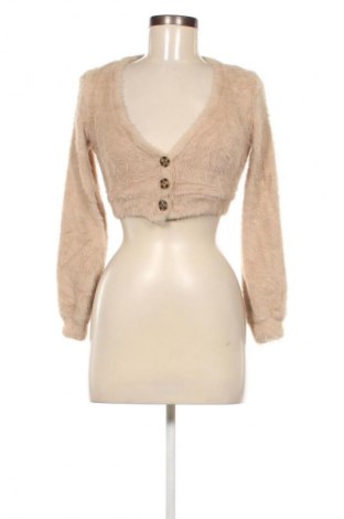 Damen Strickjacke Bershka, Größe M, Farbe Beige, Preis 20,18 €