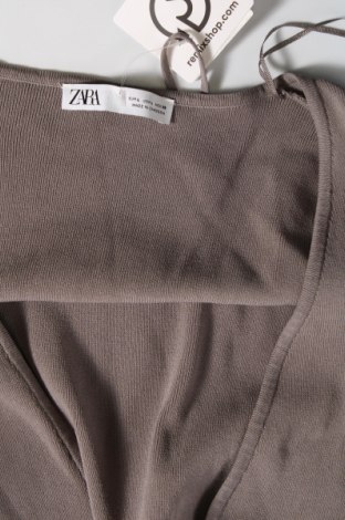 Дамска жилетка Zara, Размер L, Цвят Сив, Цена 27,00 лв.