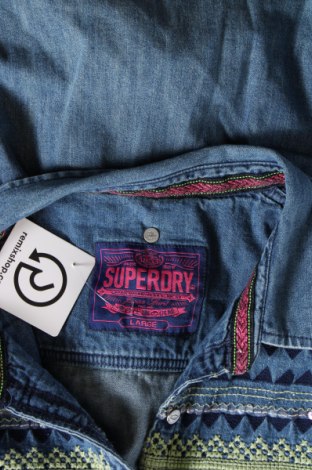 Дамска риза Superdry, Размер L, Цвят Син, Цена 38,37 лв.