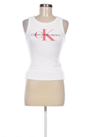 Γυναικείο t-shirt Calvin Klein Jeans, Μέγεθος S, Χρώμα Λευκό, Τιμή 17,99 €