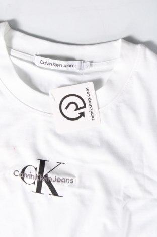 Γυναικείο t-shirt Calvin Klein Jeans, Μέγεθος M, Χρώμα Λευκό, Τιμή 13,99 €