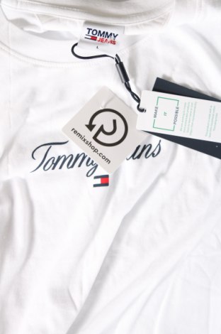 Γυναικείο t-shirt Tommy Jeans, Μέγεθος L, Χρώμα Λευκό, Τιμή 24,99 €