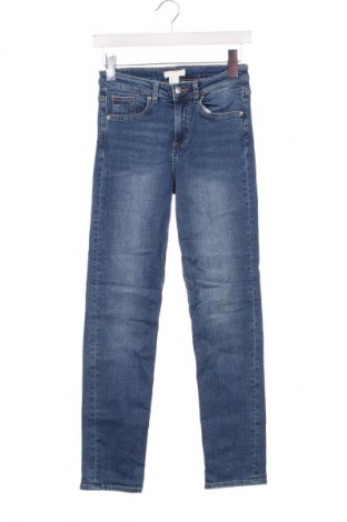 Damskie jeansy H&M Conscious Collection, Rozmiar XS, Kolor Niebieski, Cena 28,99 zł