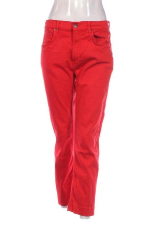 Blugi de femei Zara, Mărime M, Culoare Roșu, Preț 35,13 Lei