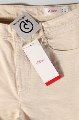 Γυναικείο κοτλέ παντελόνι S.Oliver, Μέγεθος M, Χρώμα Εκρού, Τιμή 14,86 €
