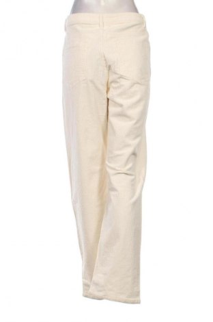 Pantaloni de velvet de femei Weekday, Mărime M, Culoare Ecru, Preț 65,99 Lei