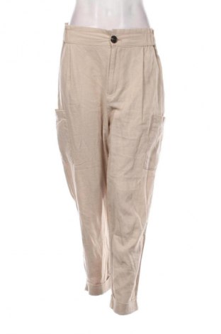 Дамски панталон Zara, Размер S, Цвят Екрю, Цена 57,85 лв.