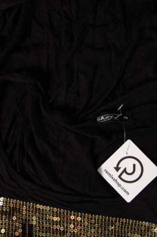 Tricou de damă Okay, Mărime S, Culoare Negru, Preț 16,99 Lei