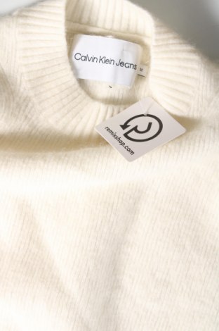 Damenpullover Calvin Klein Jeans, Größe M, Farbe Weiß, Preis 57,49 €