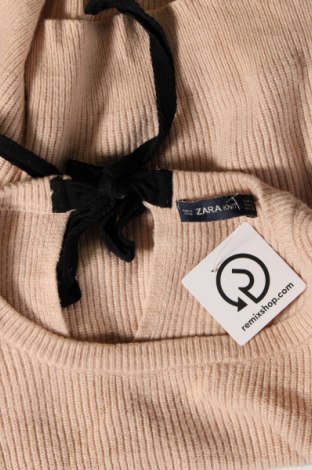 Damenpullover Zara Knitwear, Größe L, Farbe Beige, Preis 6,99 €