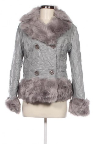 Damen Lederjacke Fashion, Größe S, Farbe Grau, Preis 25,49 €