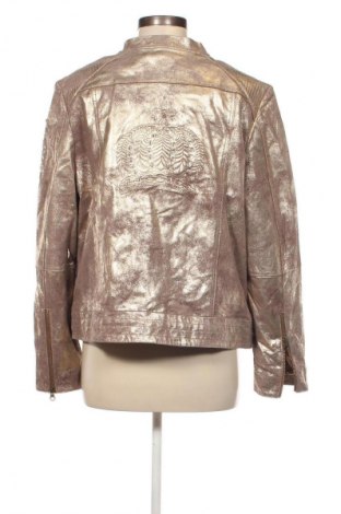 Damen Lederjacke Pompoos Design By Harald Gloockler, Größe XXL, Farbe Golden, Preis € 157,27