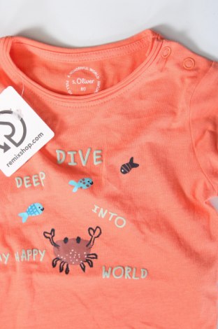 Kinder T-Shirt S.Oliver, Größe 9-12m/ 74-80 cm, Farbe Orange, Preis € 4,29