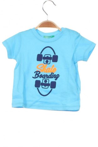 Kinder T-Shirt United Colors Of Benetton, Größe 2-3m/ 56-62 cm, Farbe Blau, Preis 5,99 €