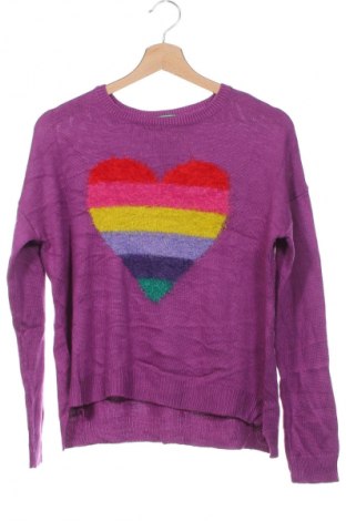 Детски пуловер United Colors Of Benetton, Размер 14-15y/ 168-170 см, Цвят Лилав, Цена 12,65 лв.