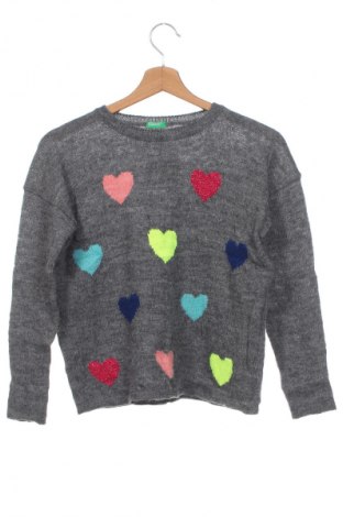 Детски пуловер United Colors Of Benetton, Размер 10-11y/ 146-152 см, Цвят Сив, Цена 13,80 лв.