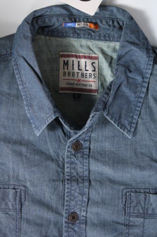 Herrenhemd Mills Brothers, Größe L, Farbe Blau, Preis € 4,99