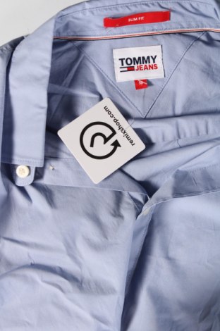 Ανδρικό πουκάμισο Tommy Jeans, Μέγεθος M, Χρώμα Μπλέ, Τιμή 43,99 €